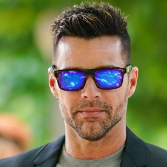 Berluti BL40003U 52X Rectangle Sunglasses - Havana/Blue - Picture 2 of 10